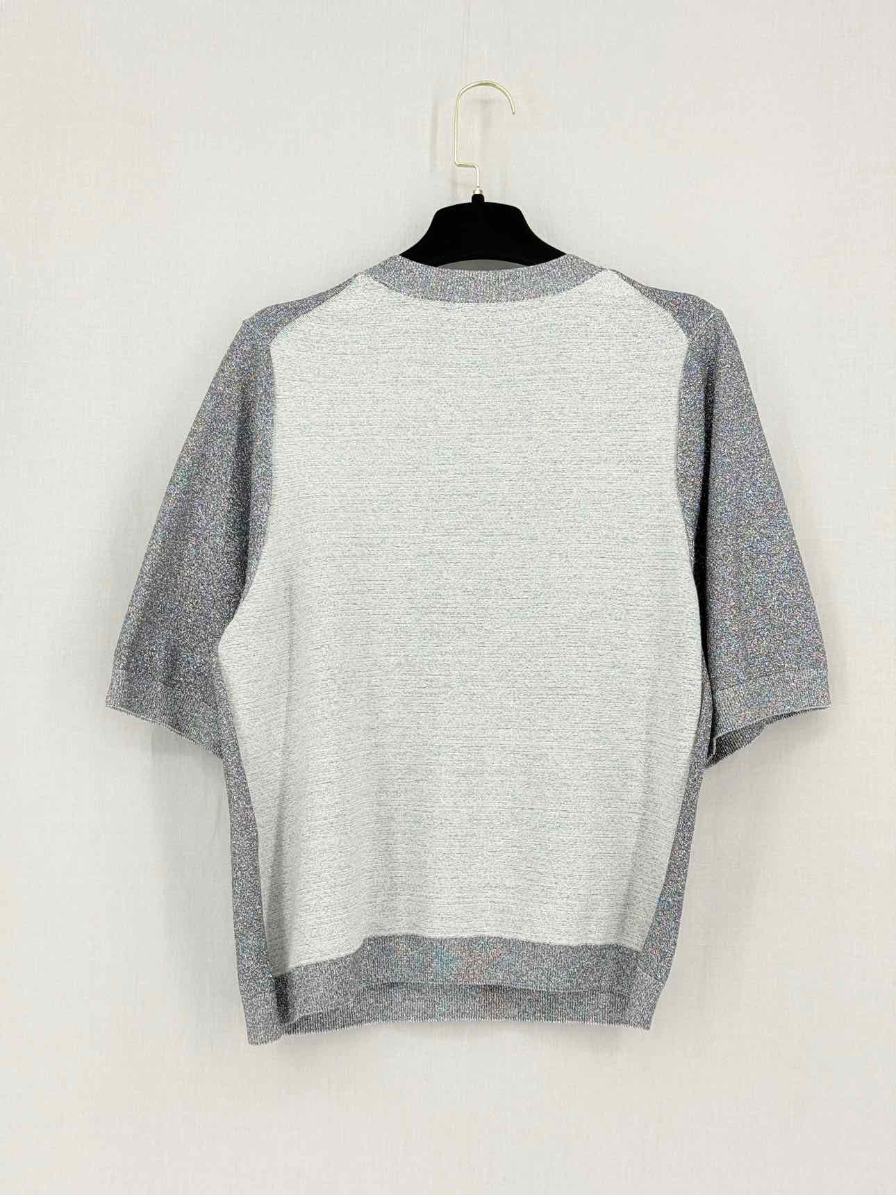 BY MALENE BIRGER Grey Lurex Size Medium Sweater