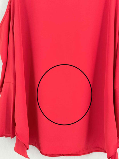 TIBI Cold Shoulder Red Size US 8 Top