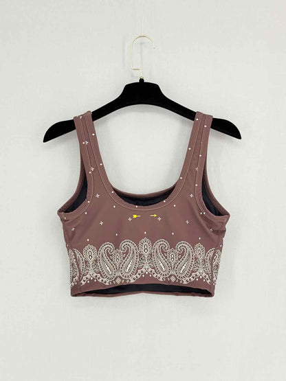 THE UPSIDE Exercise Brown Print Top & Pants Outfit