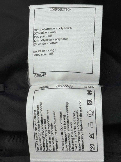 CHANEL Black Tweed Size US 6 Mini Skirt