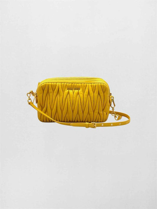 MIU MIU Double Zip Yellow Crossbody