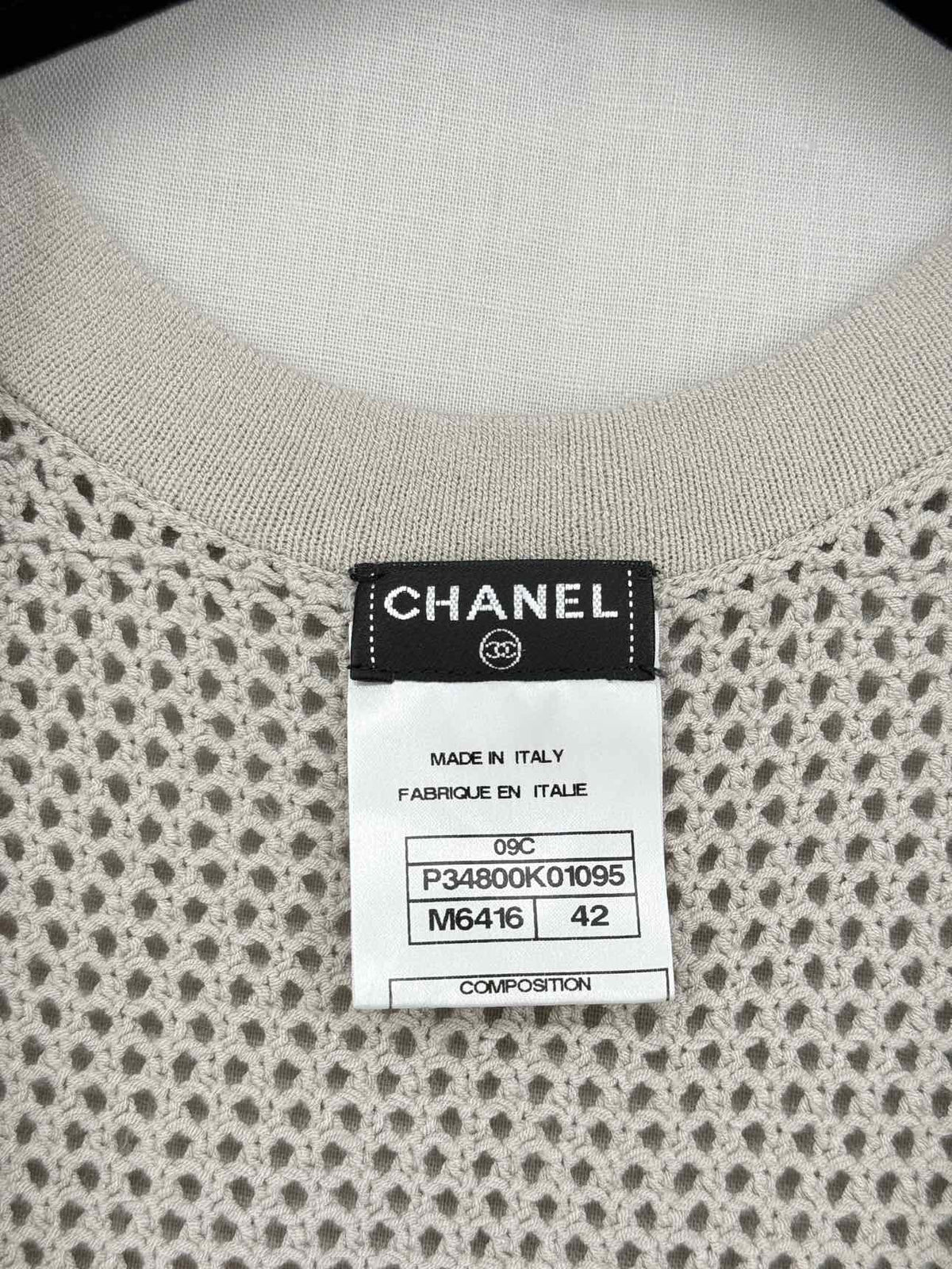 CHANEL Resort 2009 Beige Size US 10 Long Cardigan