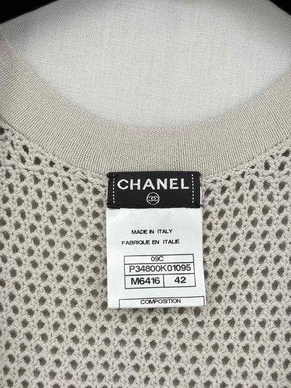 CHANEL Resort 2009 Beige Size US 10 Long Cardigan