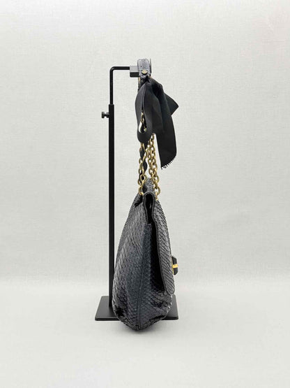 LANVIN Bow Navy Shoulder Bag