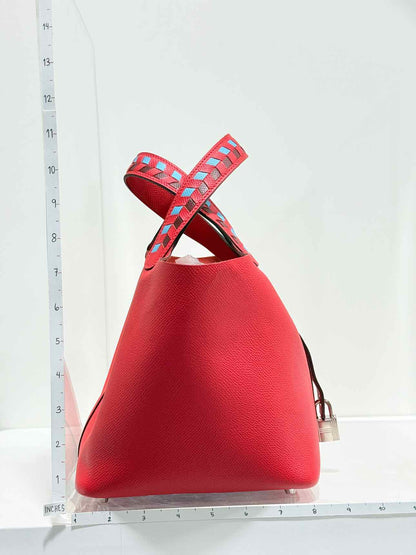 HERMES Picotin Red Top Handle