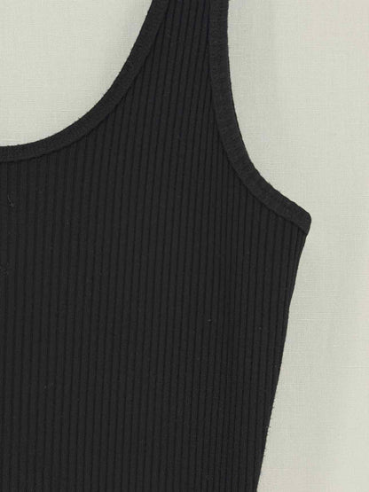 L'AGENCE Black Ribbed Size Large Top