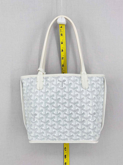 GOYARD Anjou White & Grey Goryardine Tote Bag