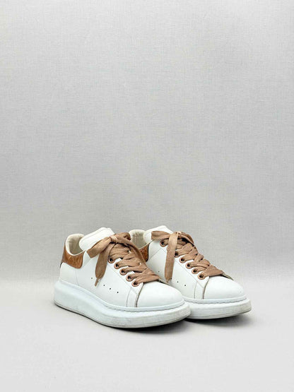 ALEXANDER MCQUEEN White & Bronze Size EU 37 Sneakers