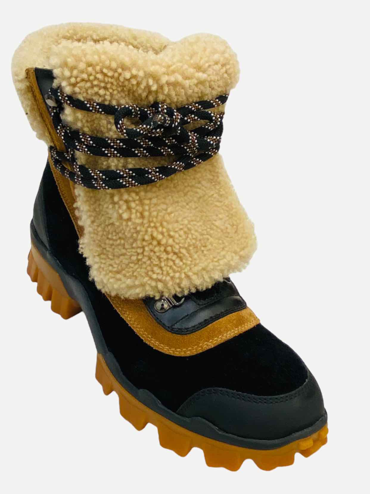 MONCLER Harriet Beige & Black Boots 38