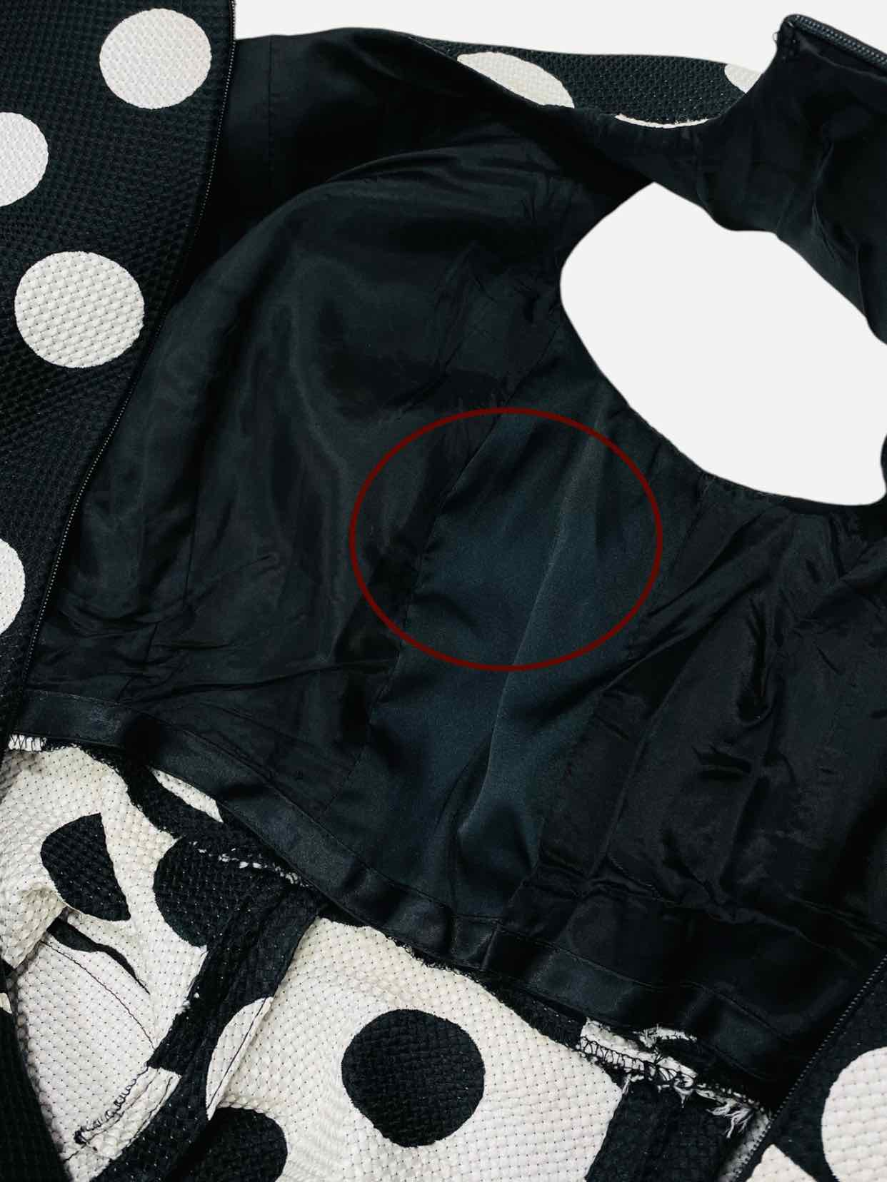 CAROLINA HERRERA Black w/ White Size Medium Long Dress