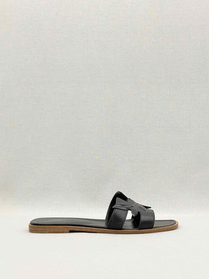 HERMES ORAN Black Size EU 40 Flats