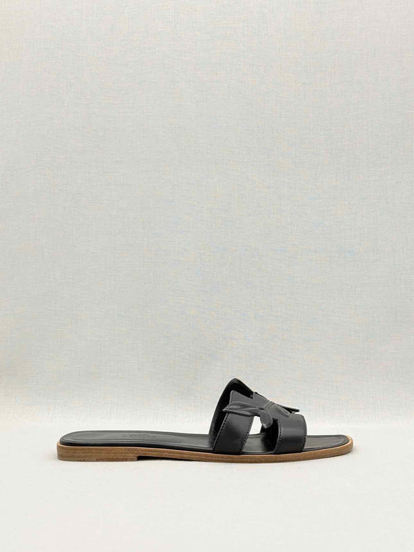 HERMES ORAN Black Size EU 40 Flats