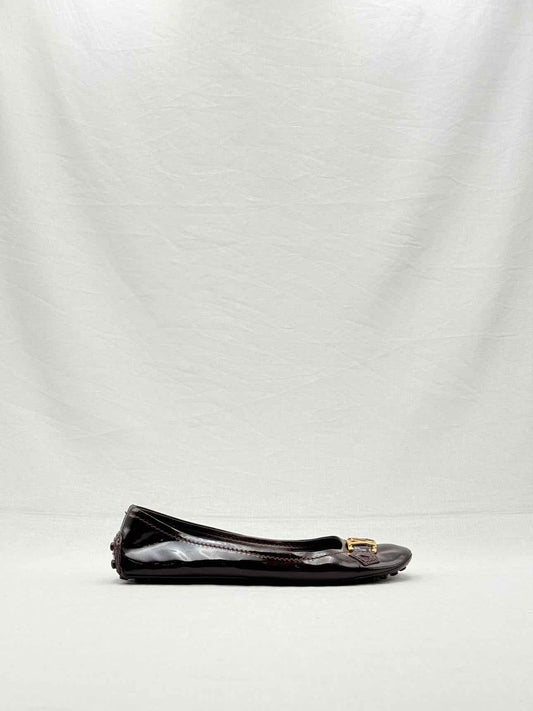 LOUIS VUITTON Oxford Burgundy Size EU 37 Ballet Flats