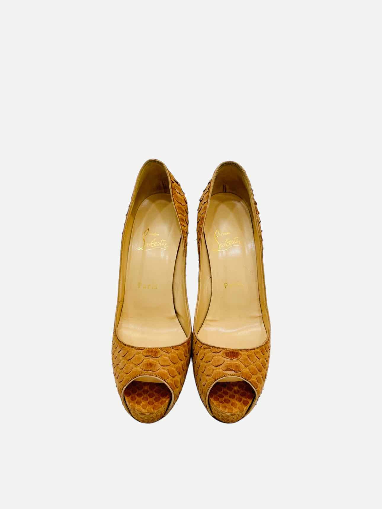 CHRISTIAN LOUBOUTIN Very Prive Brown Size EU 38 Pumps