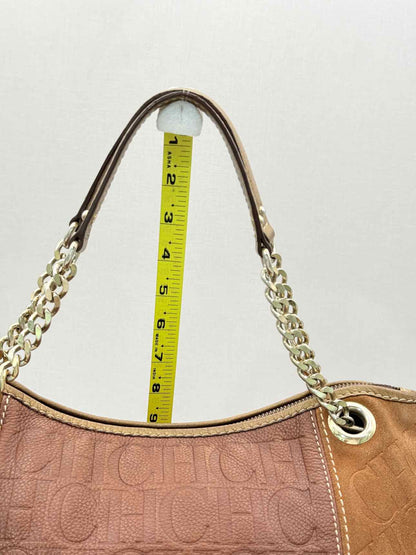CAROLINA HERRERA Signature Brown Monogram Shoulder Bag