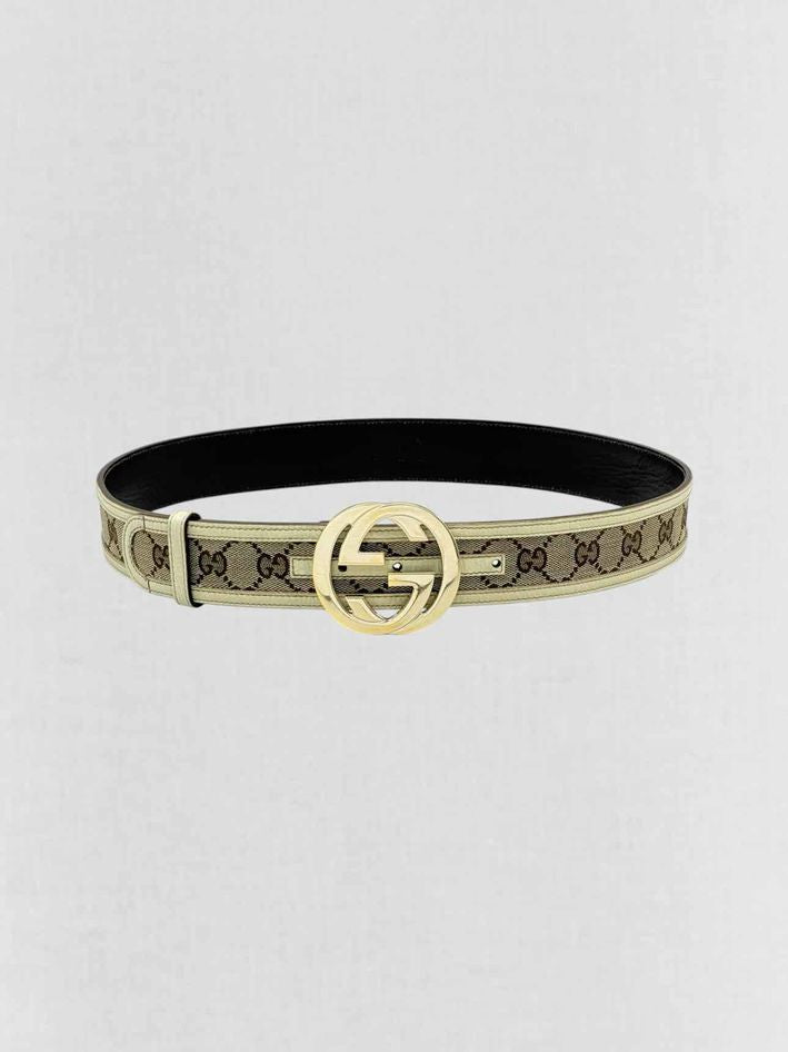 GUCCI Brown & Beige GG Belt