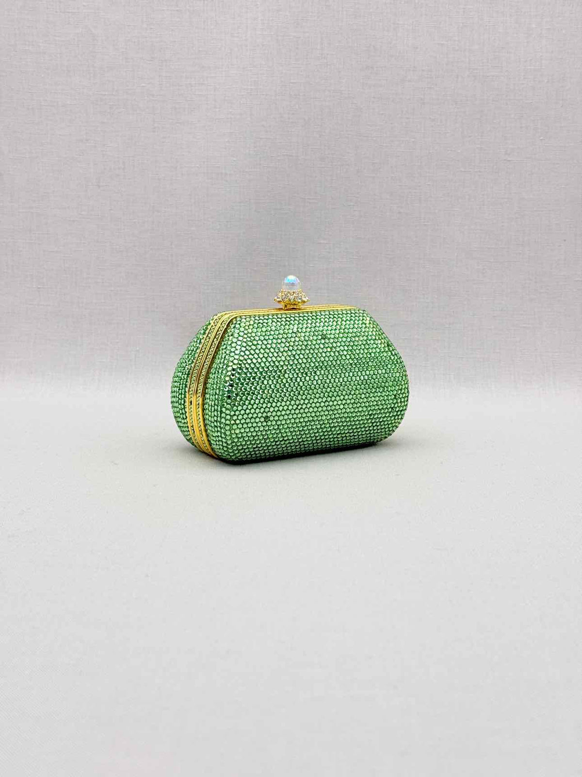 JUDITH LEIBER Minaudière Green Clutch