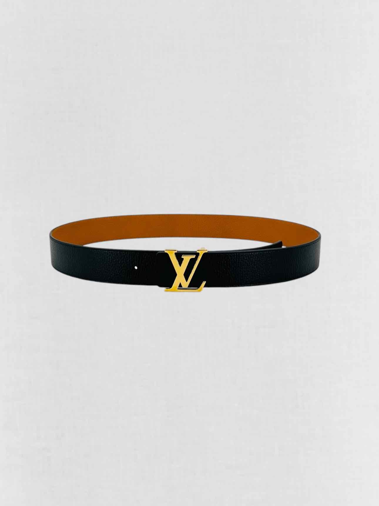 LOUIS VUITTON Black & Tan Belt