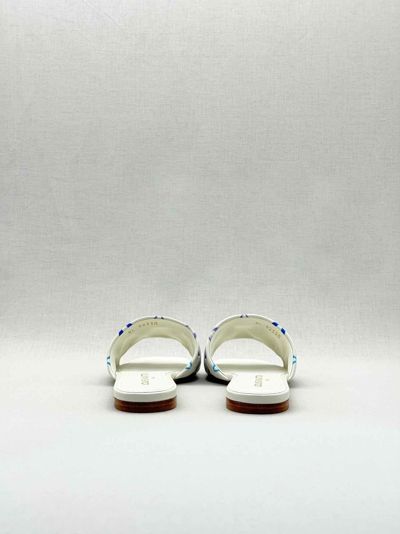LOUIS VUITTON Revival White Multicolor Size EU 38 Mules