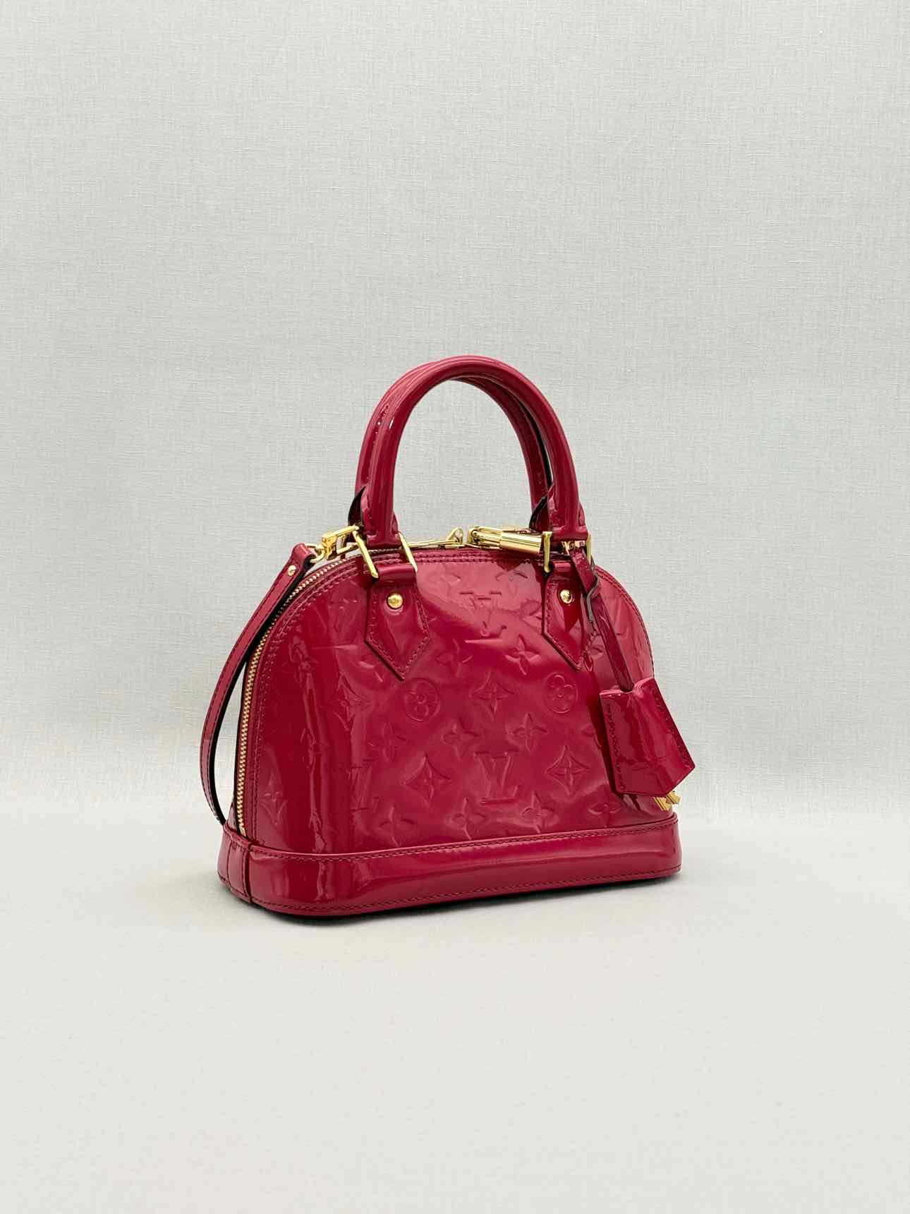 LOUIS VUITTON Alma Red Monogram Top Handle