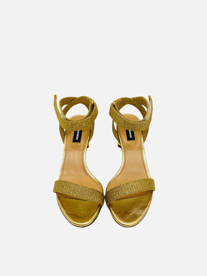 DSQUARED2 Metallic Gold Heeled Sandals