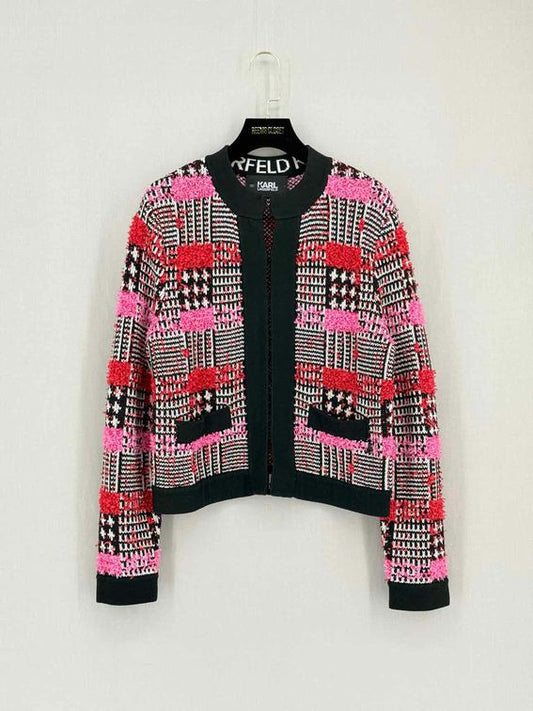 KARL LAGERFELD Pink Multicolor Size Small Jacket