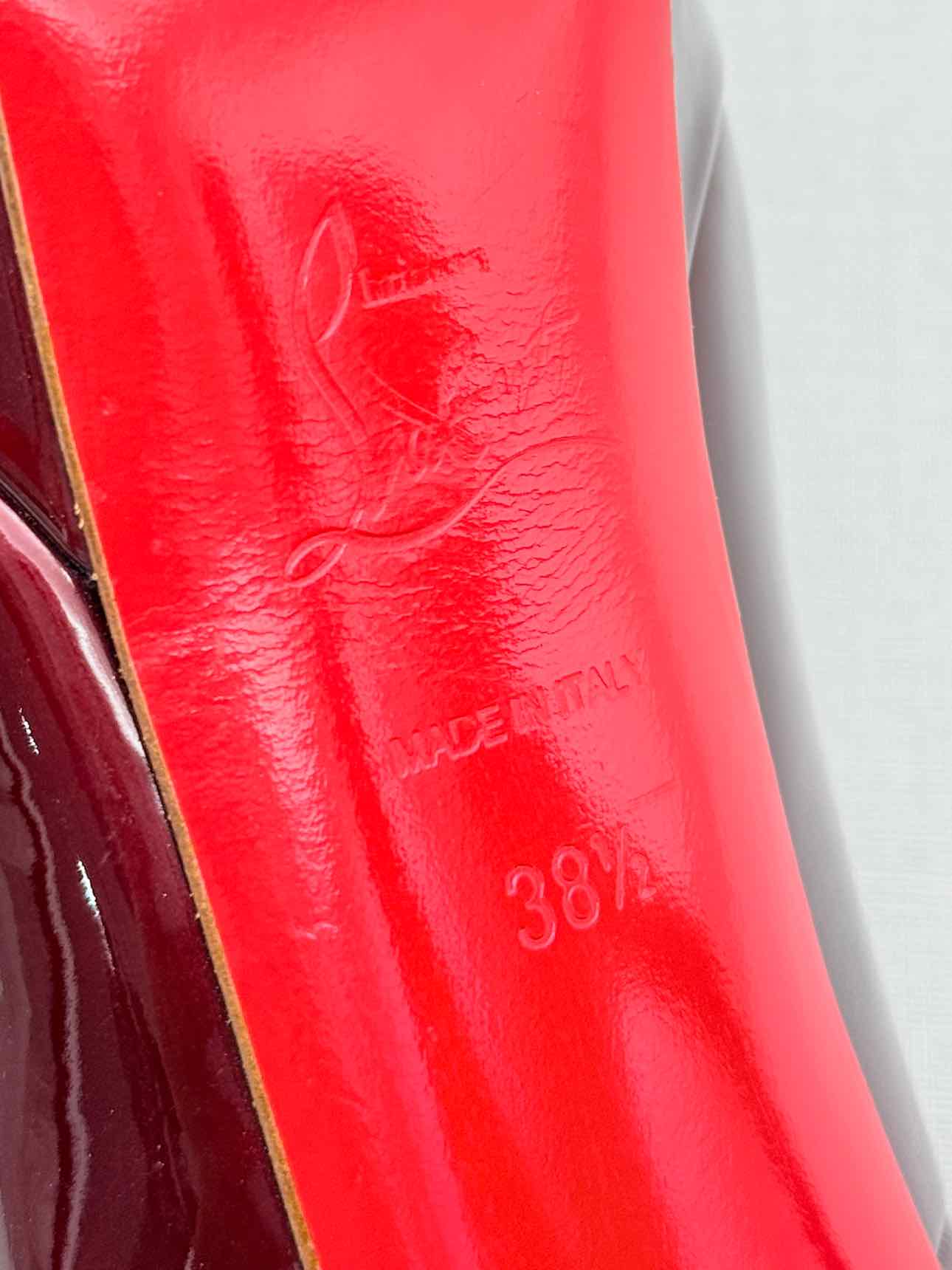 CHRISTIAN LOUBOUTIN Bianca Burgundy Size EU 38.5 Pumps