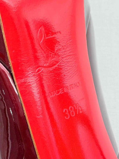 CHRISTIAN LOUBOUTIN Bianca Burgundy Size EU 38.5 Pumps