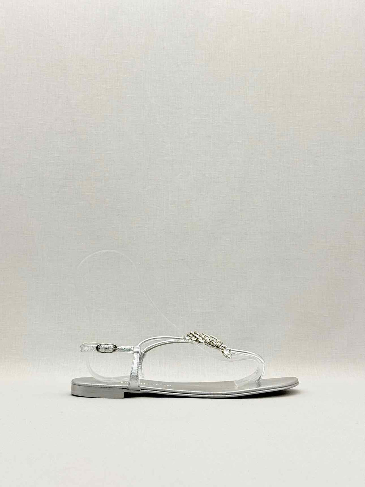 GUISEPPE ZANOTTI Silver Size EU 38.5 Sandals