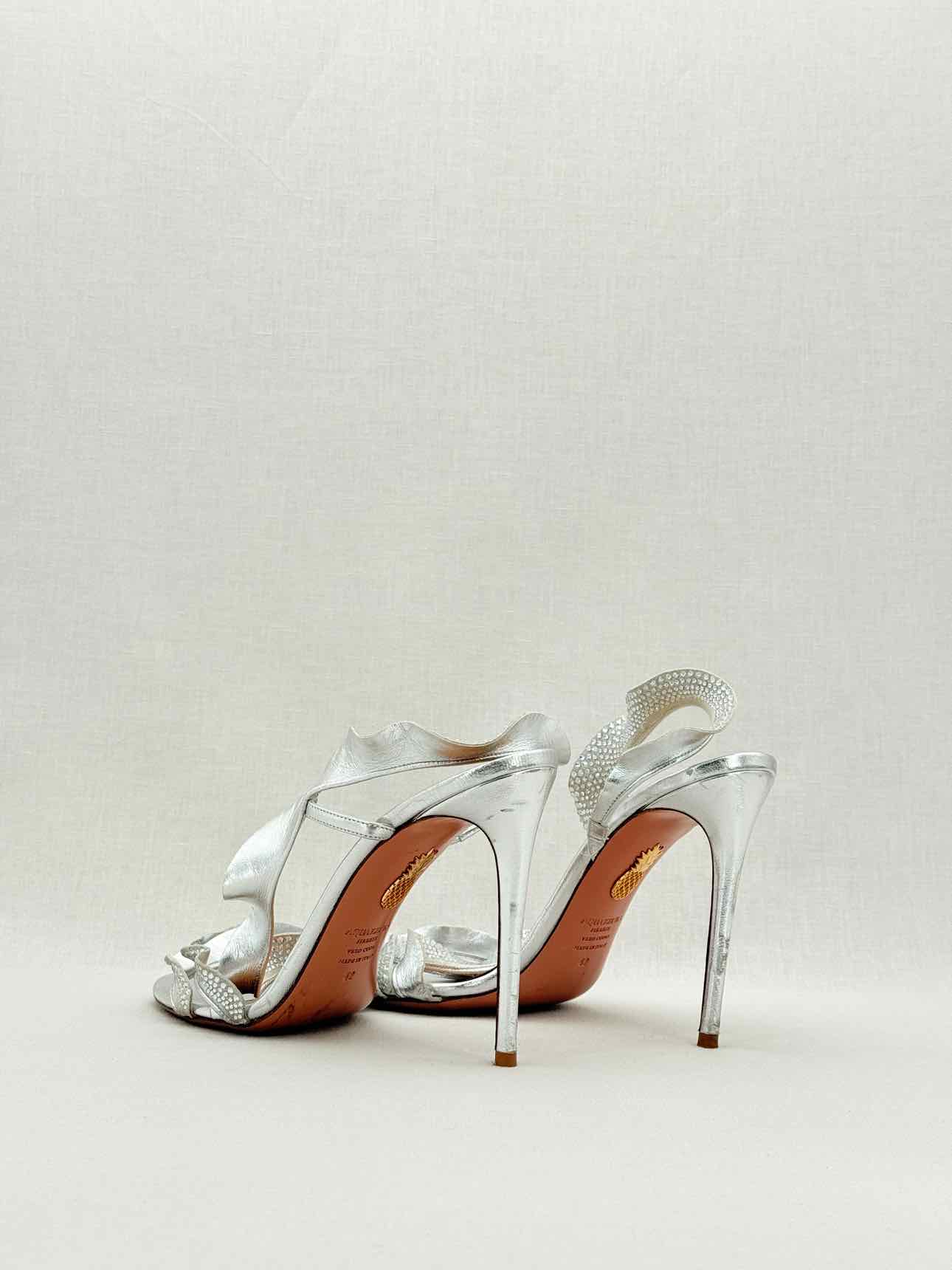 AQUAZZURA Silver Size EU 42 Heeled Sandals