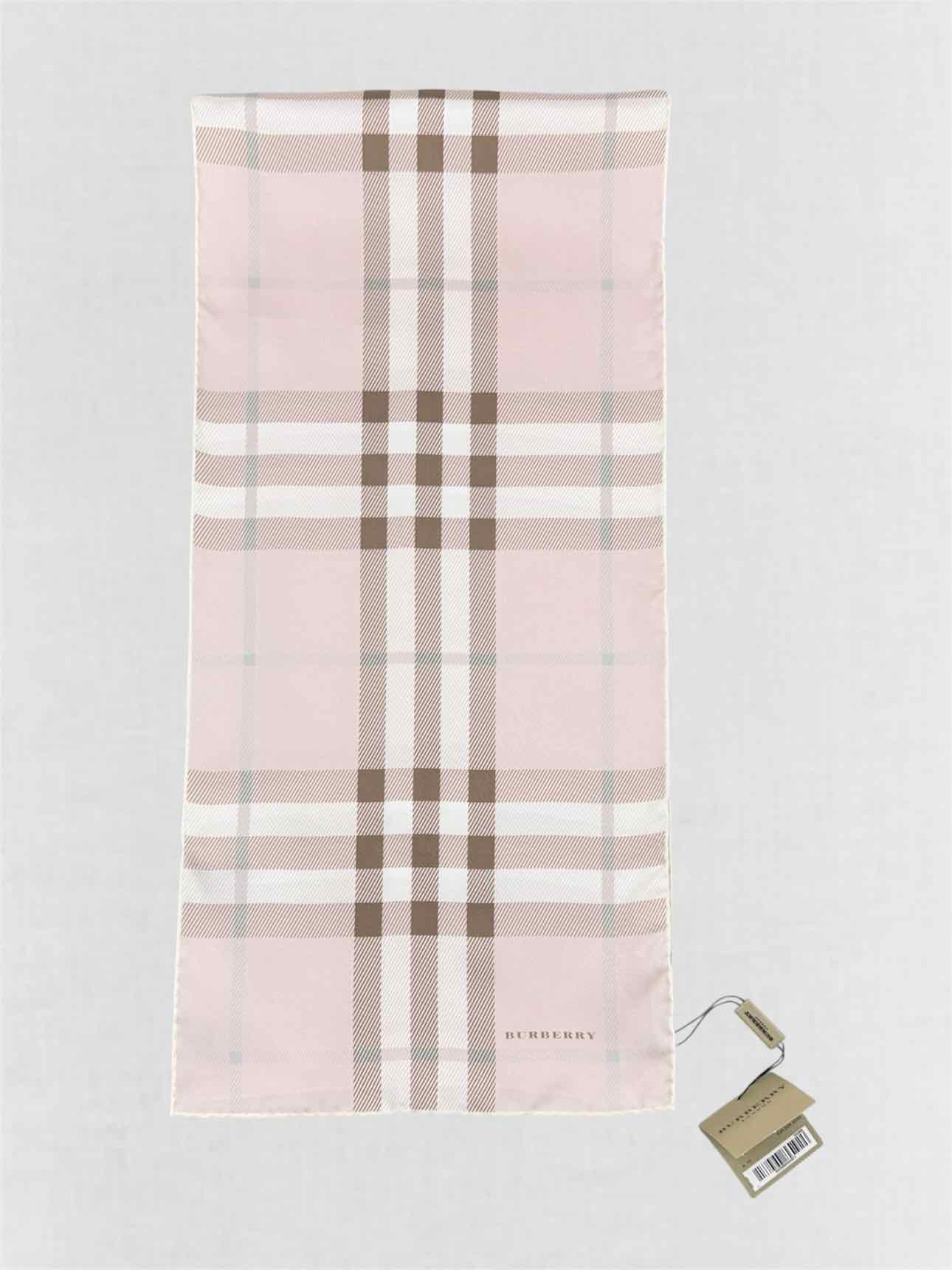 BURBERRY Pink Multicolor Nova Check Scarf