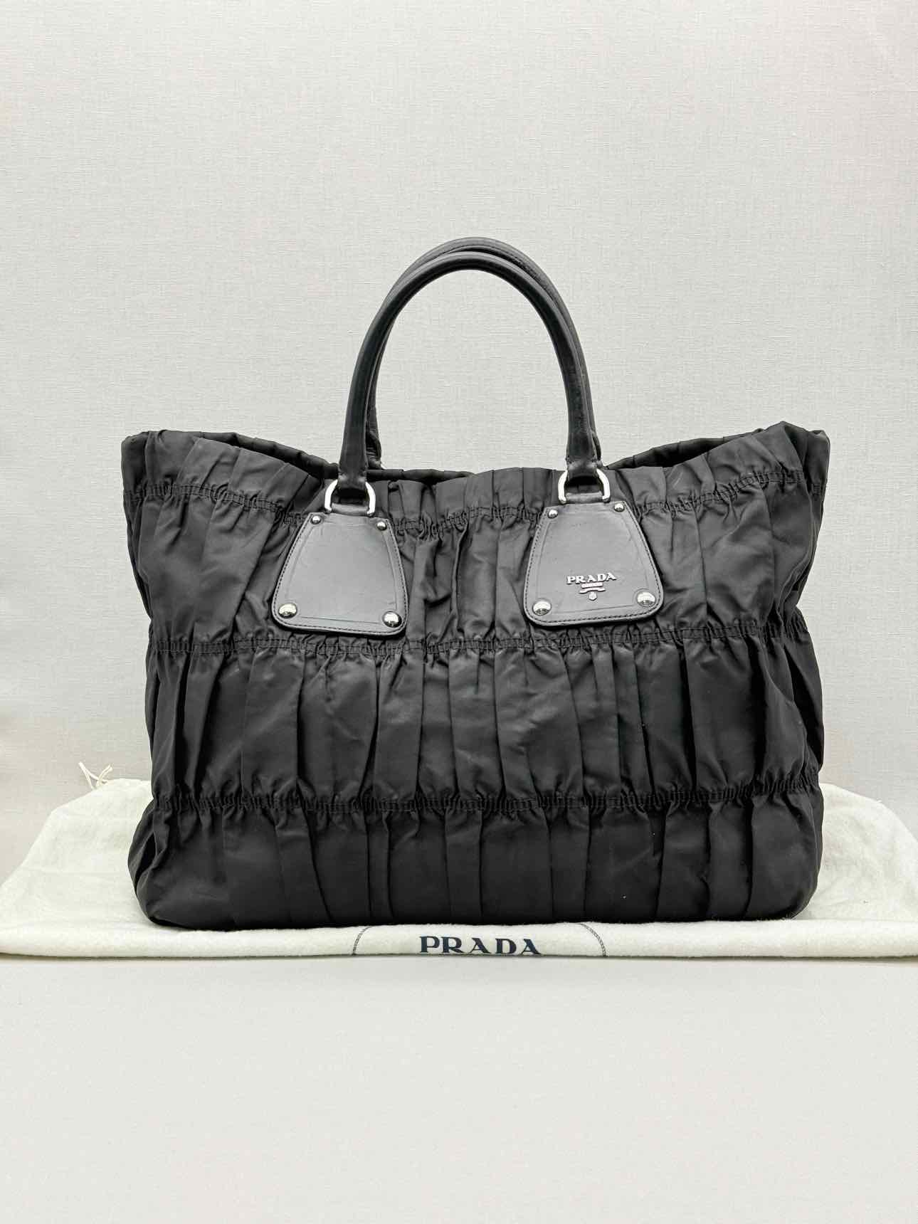 PRADA Tessuto Black Tote Bag