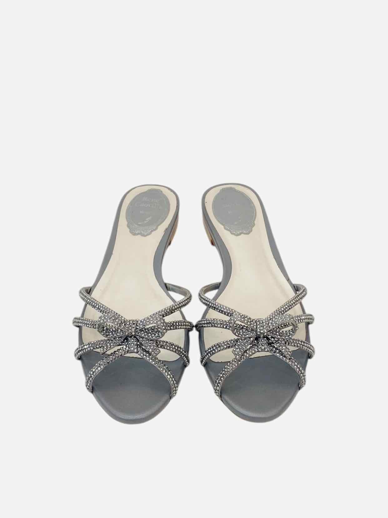 RENE CAOVILLA Caterina Grey Slides 37