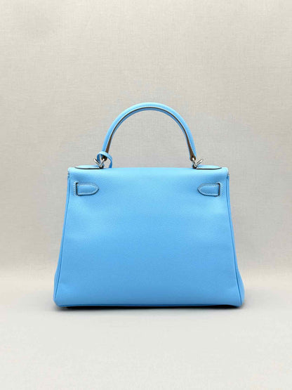 HERMES Kelly Sellier Bleu Du Nord Top Handle