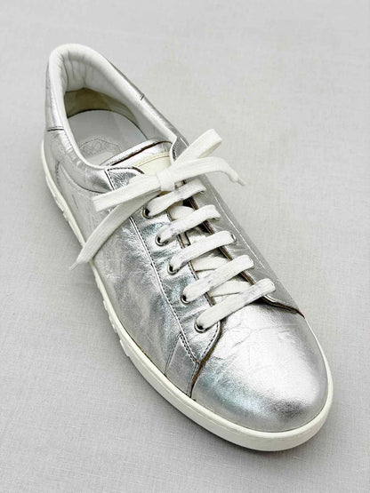DIOR Low Top Metallic Silver Size EU 41 Sneakers