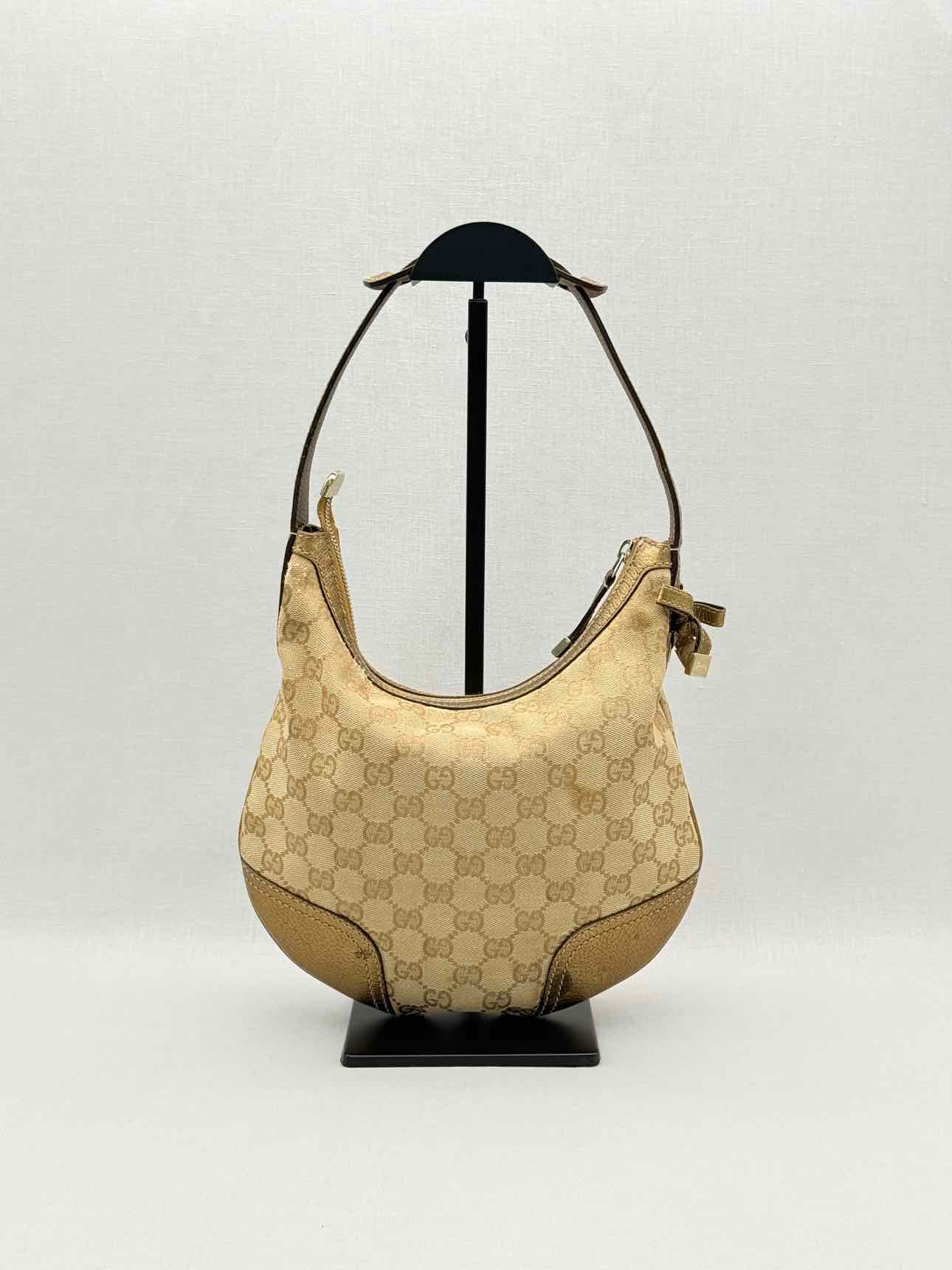 GUCCI Princy Brown & Bronze GG Monogram Hobo bag