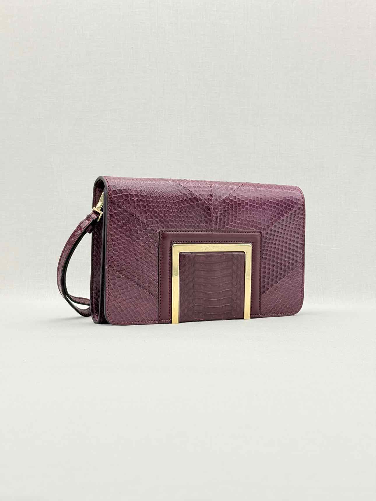JIMMY CHOO Alara Burgundy Clutch