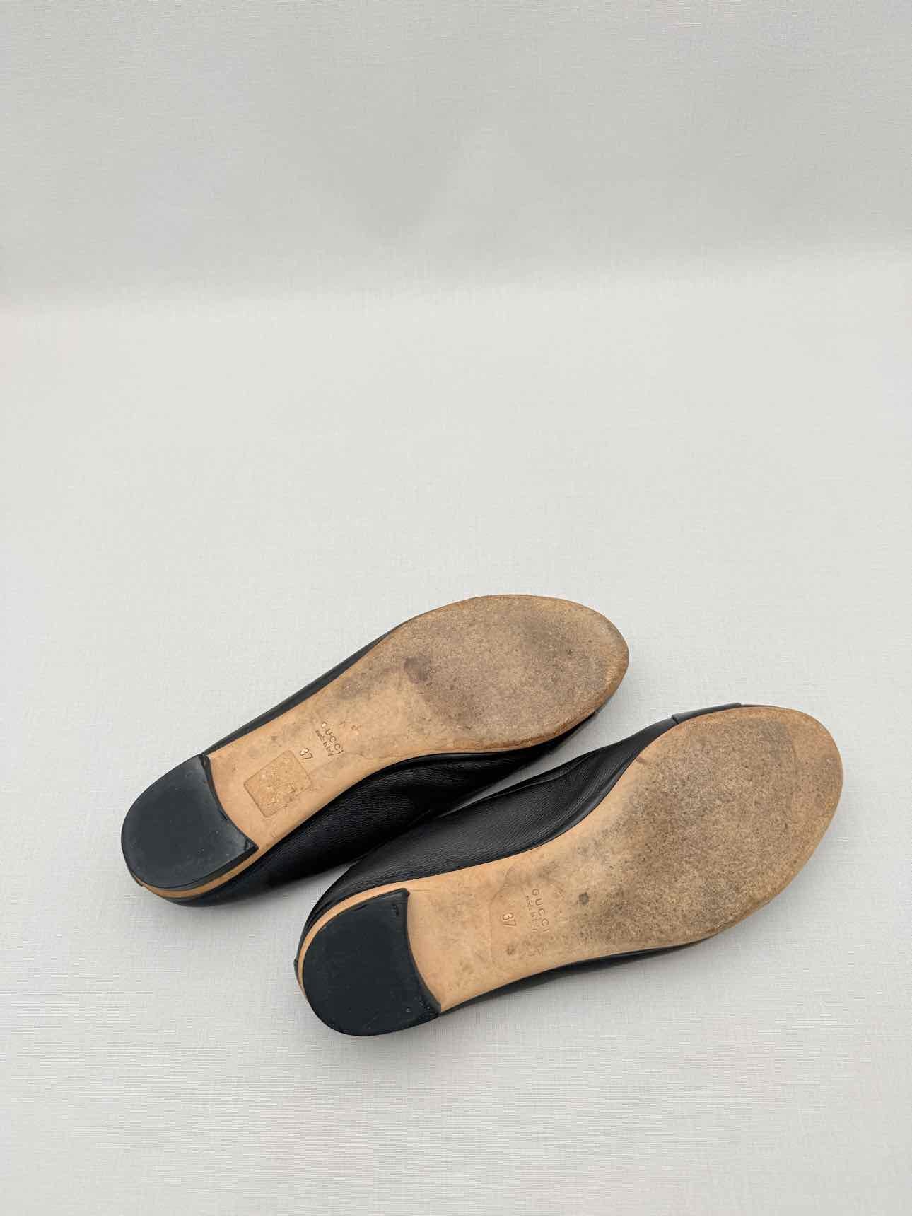 GUCCI Scrunch Black Size EU 37 Ballet Flats