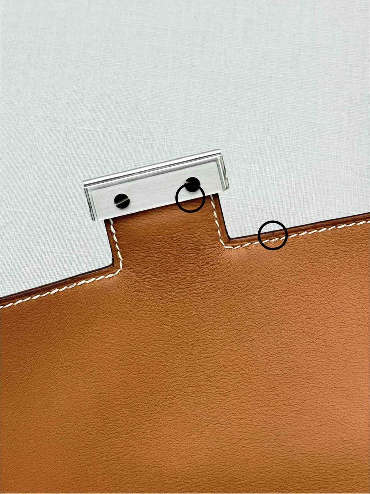 HERMES Constance Natural Shoulder Bag