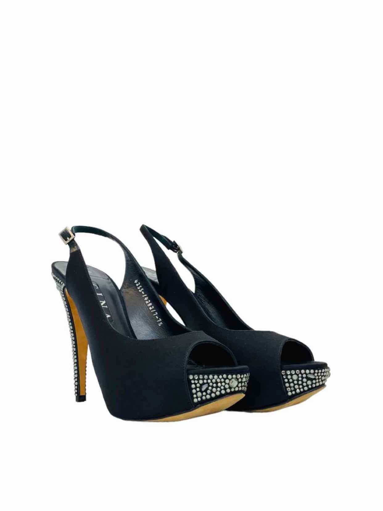 GINA Open Toe Black Size EU 40.5 Slingbacks
