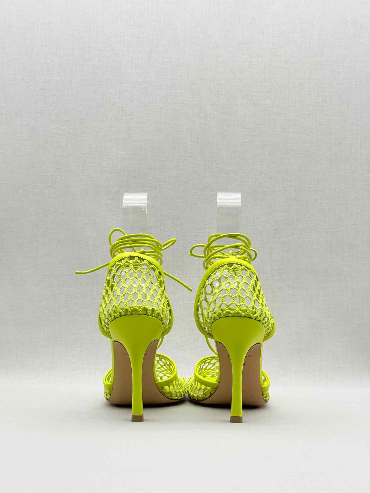 BOTTEGA VENETA Neon Yellow Size EU 38.5 Heeled Sandals