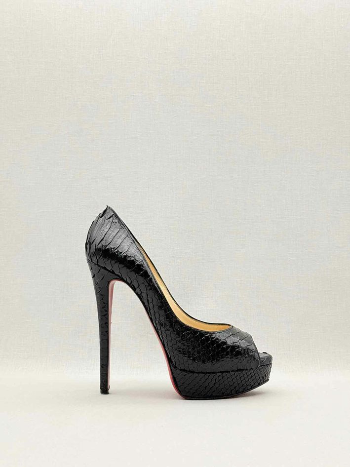 CHRISTIAN LOUBOUTIN Lady Peep Black Size EU 40 Pumps