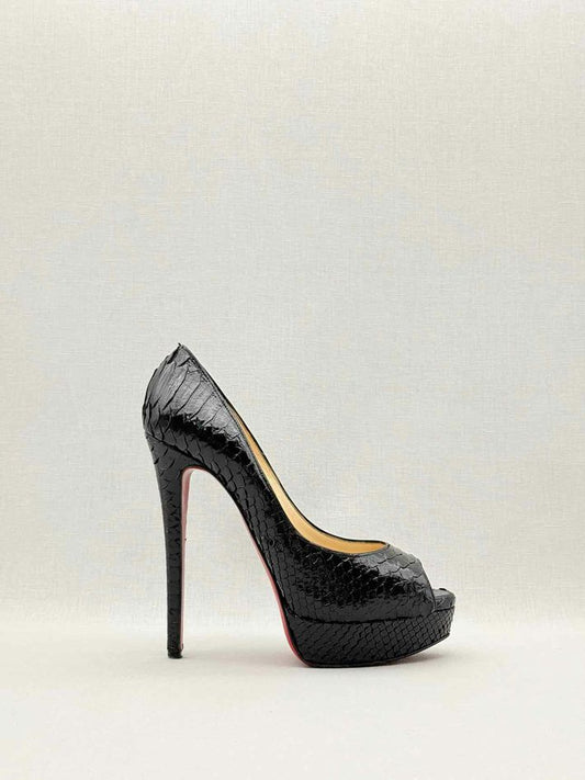 CHRISTIAN LOUBOUTIN Lady Peep Black Size EU 40 Pumps
