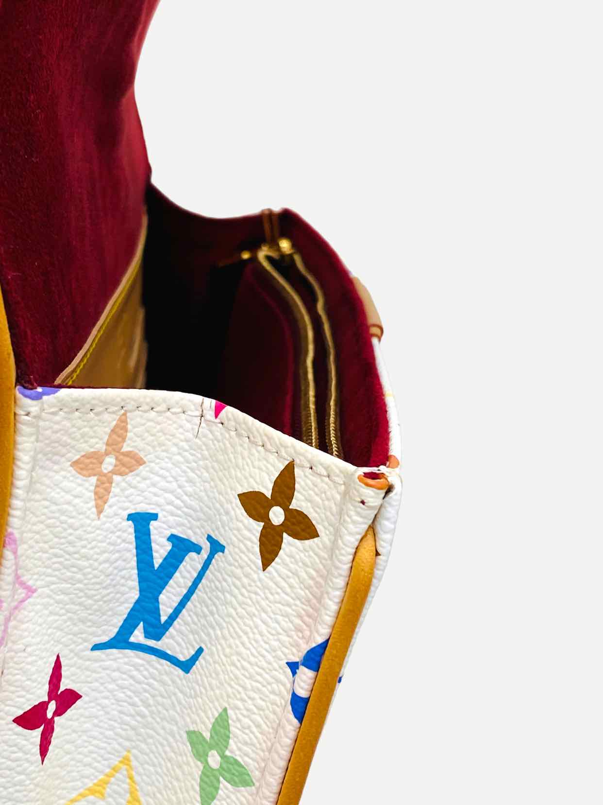 LOUIS VUITTON Courtney White Multicolor Monogram Clutch