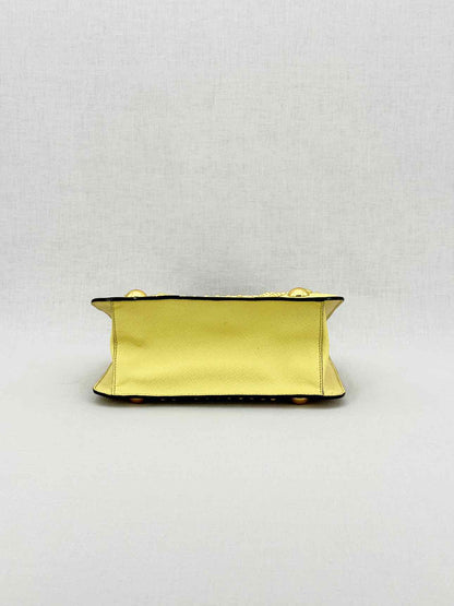 PRADA Double Zip Yellow Tote Bag