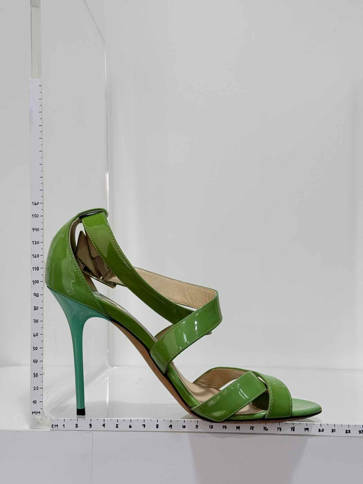 JIMMY CHOO Louise Green Size EU 37.5 Heeled Sandals