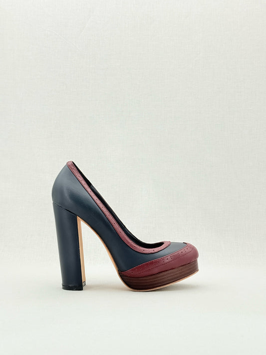 RAOUL Black & Burgundy Size EU 40 Pumps