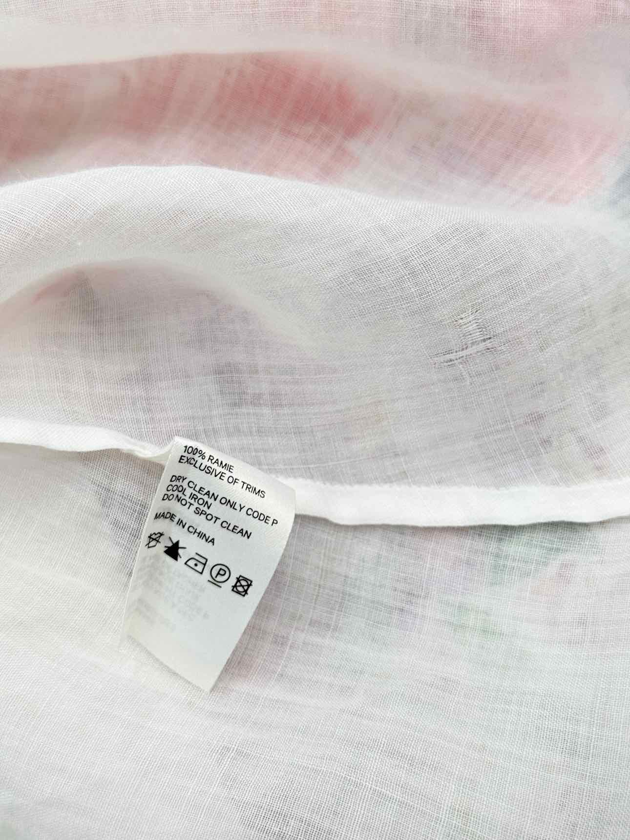 ZIMMERMANN White Multicolor Floral Size Medium Blouse