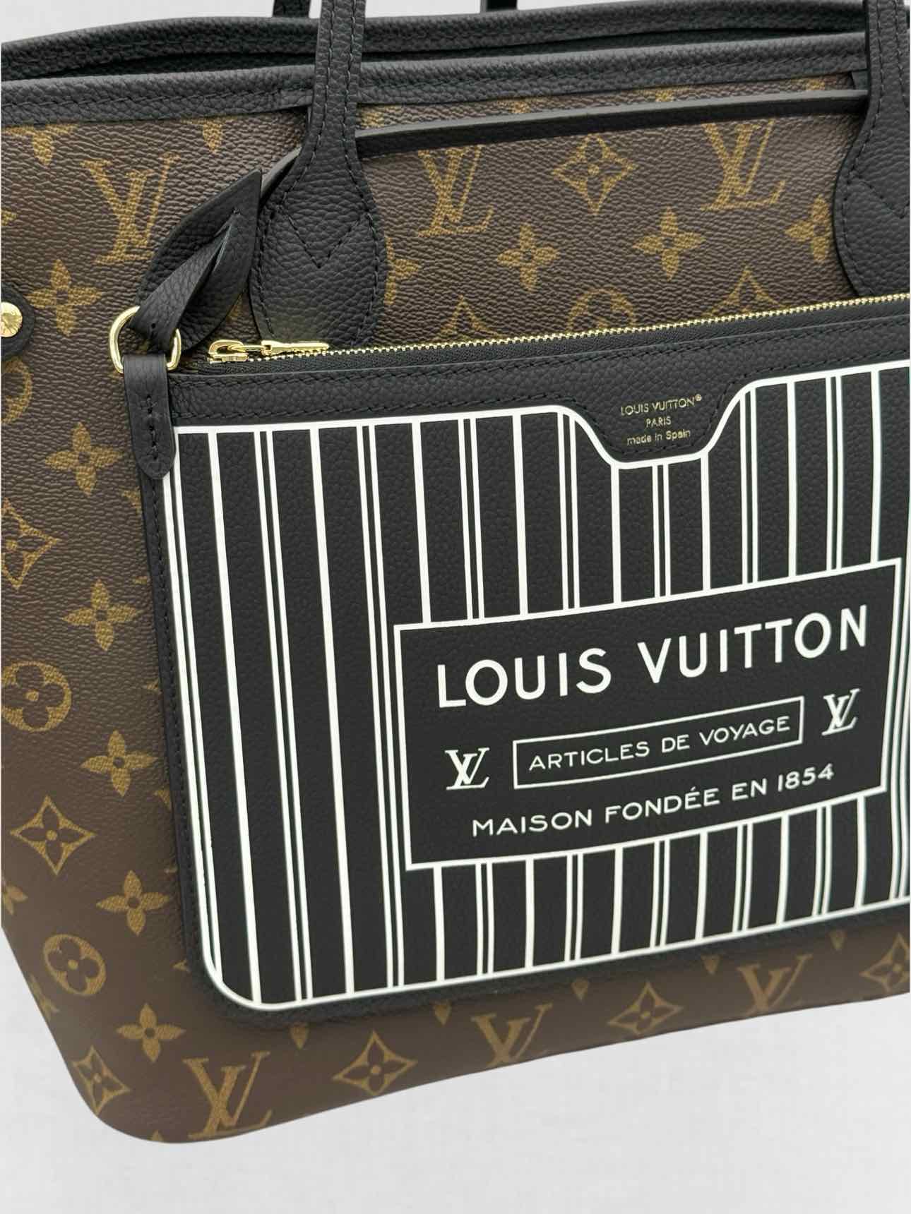 LOUIS VUITTON Brown & Black Monogram Tote Bag