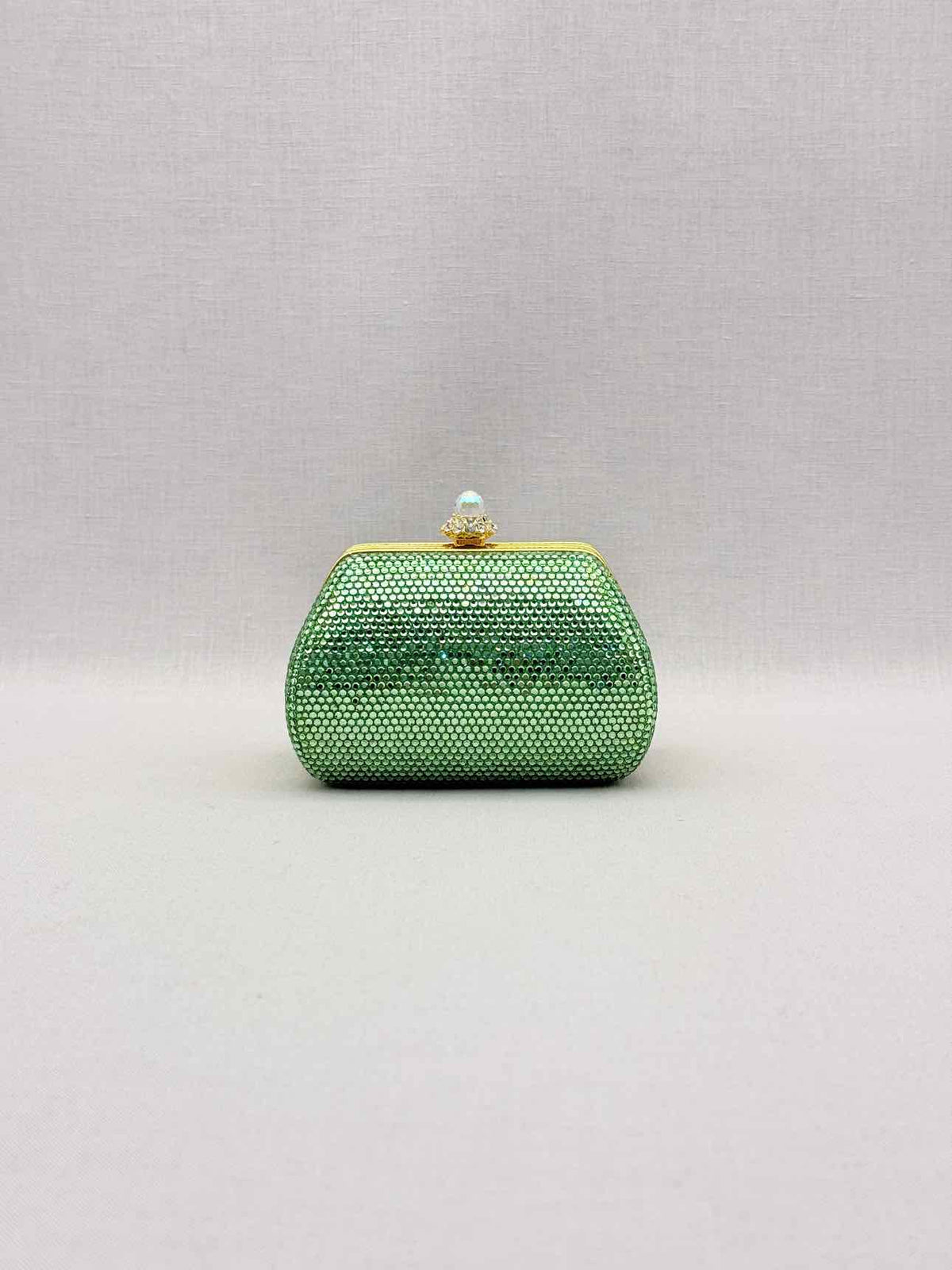 JUDITH LEIBER Minaudière Green Clutch
